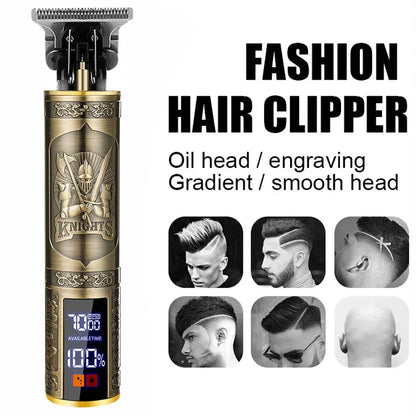 Cordless Professional Hair Clipper - USB Fast Charging, Precision Cutting