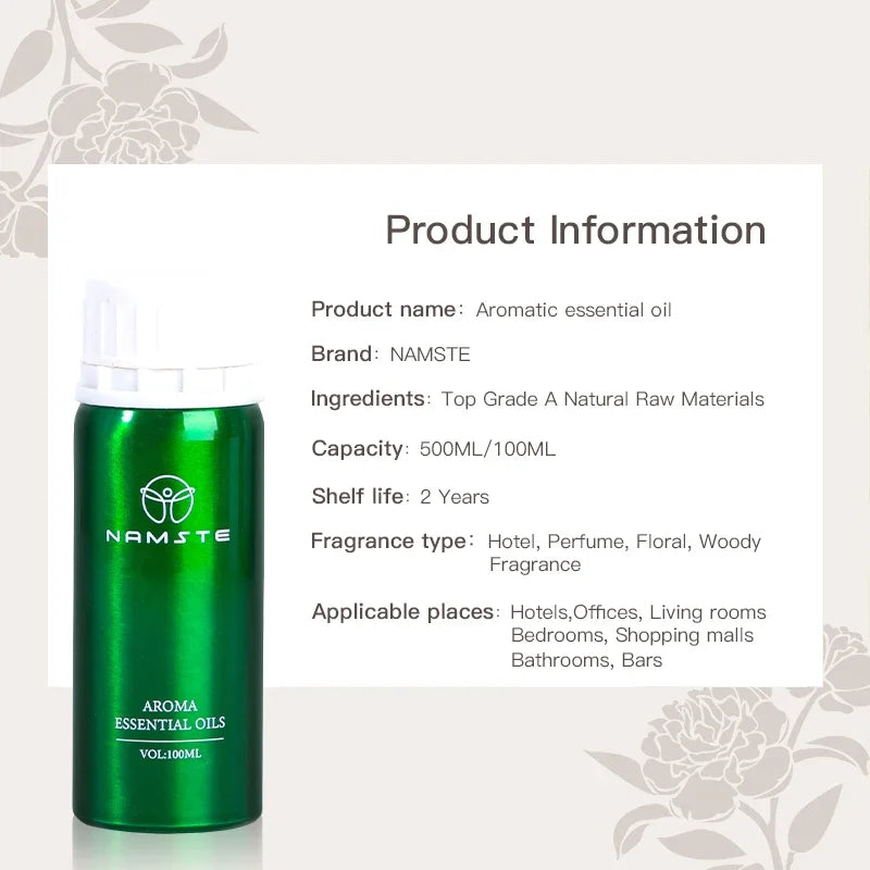 Hotel Room Fragrance Oil Refill – 100ml & 500ml Scenting Device Essential Oil for Home & Car
