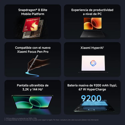 Xiaomi Pad 8 Pro – 11.2" 3.2K, Snapdragon, WiFi 7, 9200mAh, 8GB/256GB – 12GB/512GB