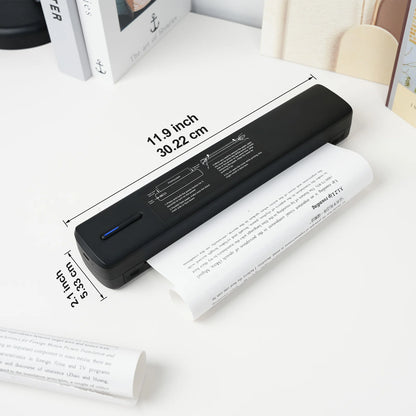 Portable A4 Wireless Inkless Thermal Printer – Bluetooth, 300DPI, 20ppm, Android & iOS