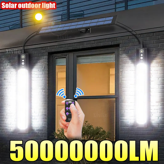 Solar Flood Light – 5000000LM LED, Remote Control, Waterproof Outdoor Spotlight