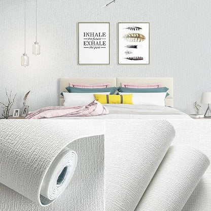 Self-Adhesive 3D Foam Wall Panel – Linen PVC Texture Waterproof 50cm