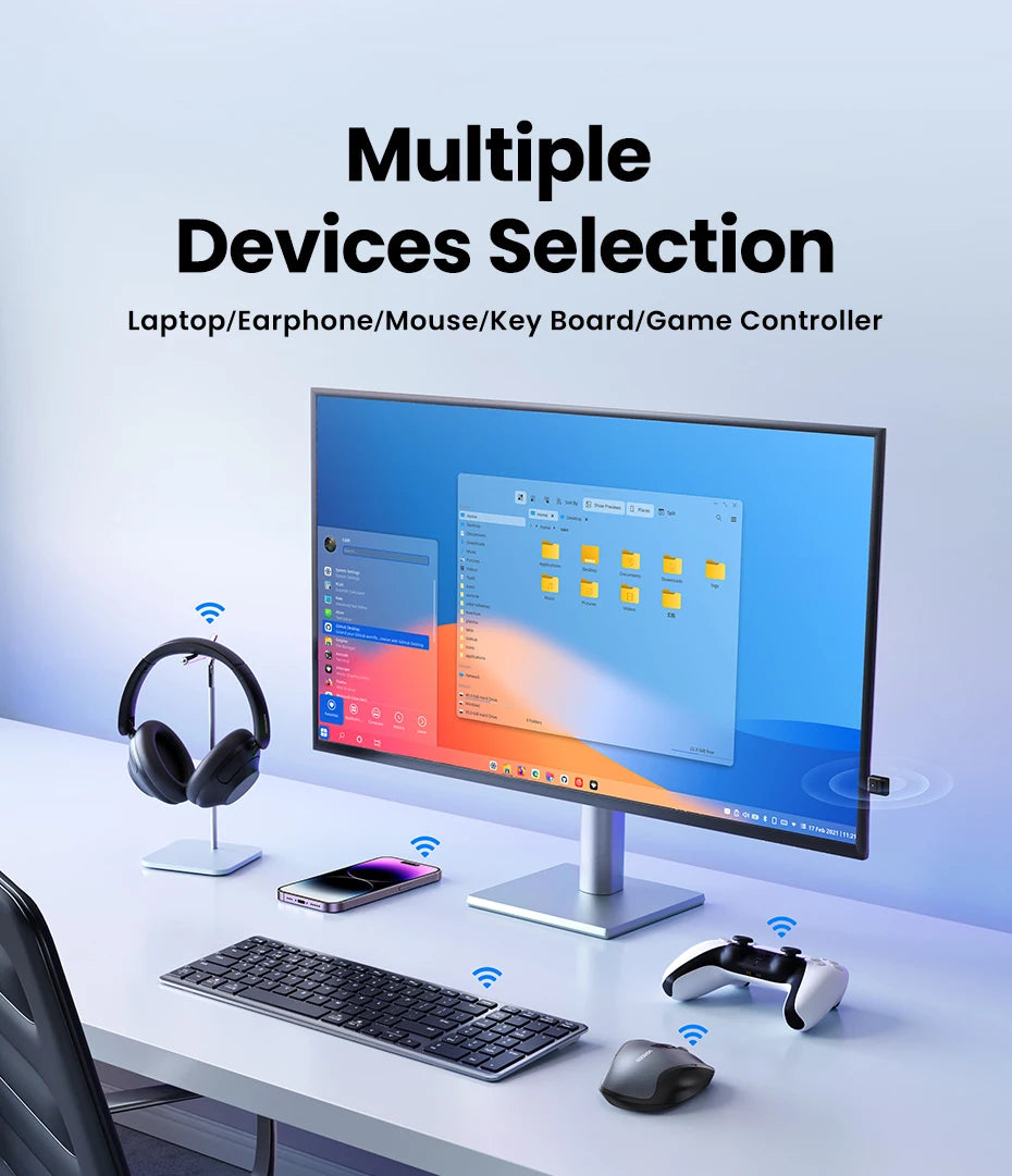UGREEN USB Bluetooth 5.4 / 6.0 Adapter | Dongle for PC | Keyboard, Mouse & Speaker Support | Model 45134