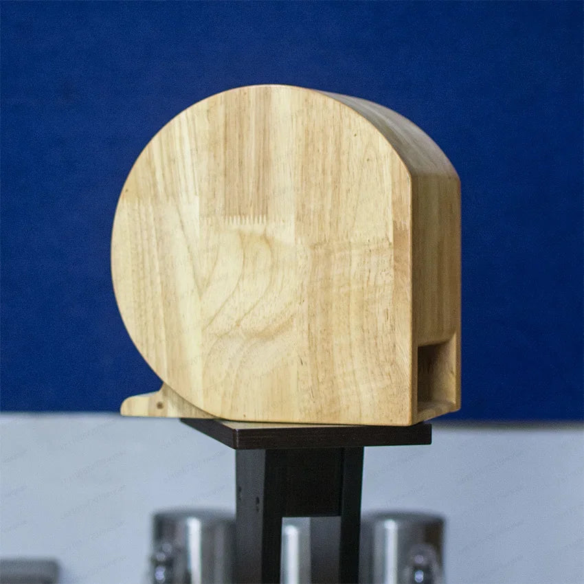 Personalized R.E.D. Shopping Nautilus speaker box with 3-inch solid wood bookshelf speaker cabinet for DIY audio projects.