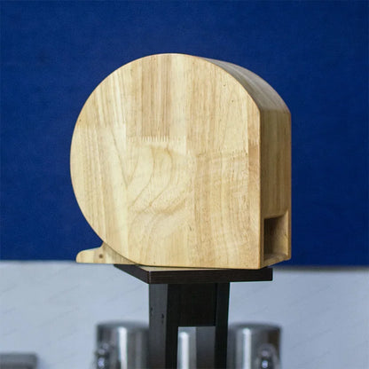 Personalized R.E.D. Shopping Nautilus speaker box with 3-inch solid wood bookshelf speaker cabinet for DIY audio projects.