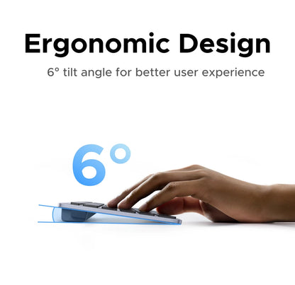 UGREEN Wireless Keyboard – Bluetooth 5.0 & 2.4G, 99 Keys, EN/RU Layout, USB-C Rechargeable | MacBook, iPad, PC, Tablet
