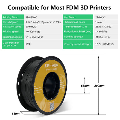 3D Printer Filament Bundle – 10KG, 1.75mm PLA / PETG, 10 Rolls, Mixed Colors & Materials, Fast Ship