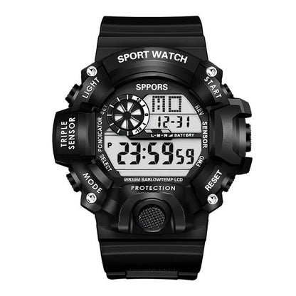 Men's R.E.D. Sports Electronic Wristwatch with large dial, waterproof design, luminous display, and alarm feature.