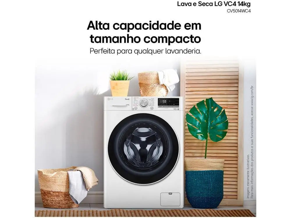 14kg Smart Washer & Dryer Combo | AI-Powered | VC4 Series | 110V