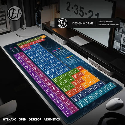 Periodic Table XXL Gaming Mouse Pad 900x400 – Rubber Anti-Slip Deskmat, Multiple Sizes