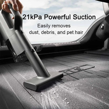 Xiaomi MIJIA Car Vacuum Cleaner – 21kPa Suction, 2400mAh Battery, Type-C Fast Charge, 150ml Dust Cup