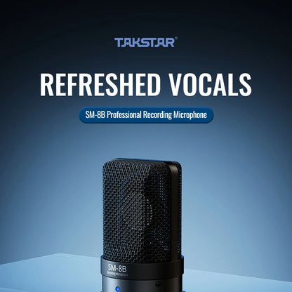 TAKSTAR SM-8B (2nd Gen) XLR Condenser Microphone – Studio Mic for Podcasting, Streaming & YouTube