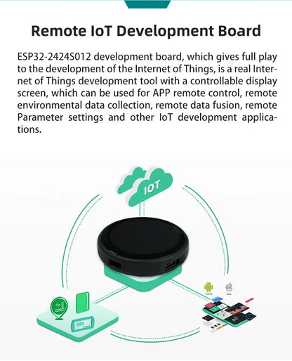 ESP32-C3 WiFi and Bluetooth development board featuring a 1.28-inch round LCD display, ideal for microcontroller projects.
