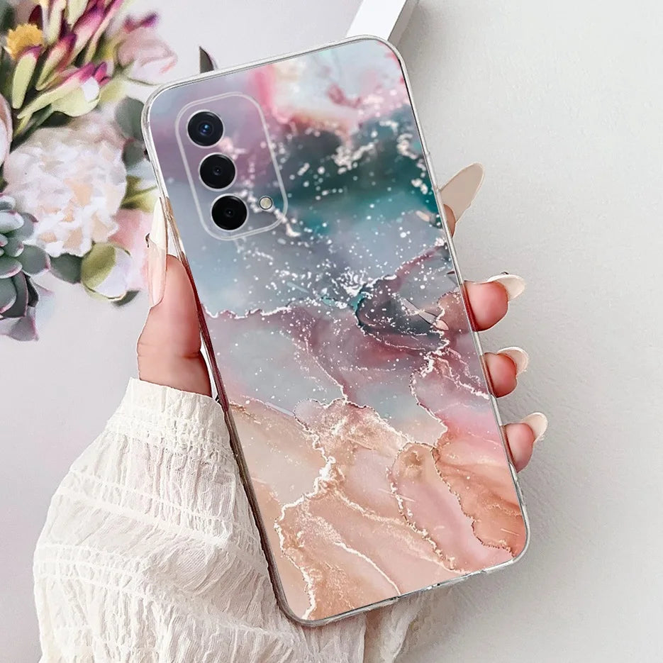 Luxury Painted Soft Silicone Case for Oppo A74 5G – Shockproof Back Cover