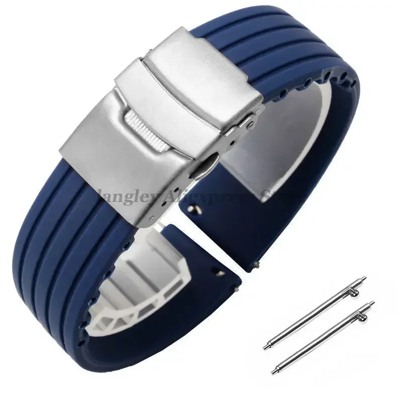 Quick Release Silicone Watch Strap 18–24mm – For Huawei, Seiko, Omega, Fossil & More