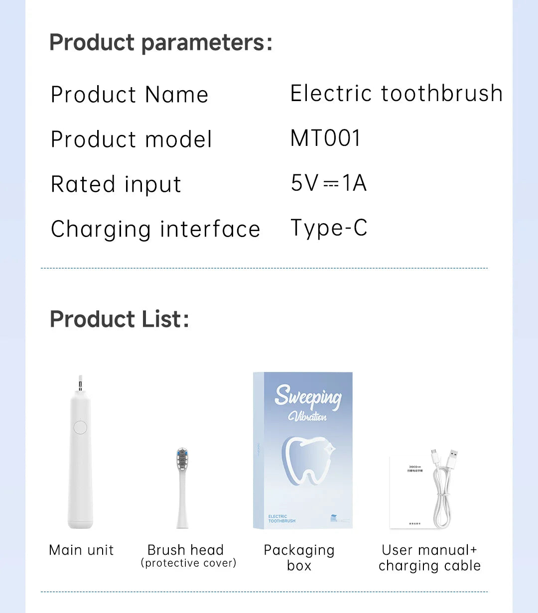 DOCOLAB Sonic Electric Toothbrush | 3-Mode | USB Charging | IPX7 Waterproof