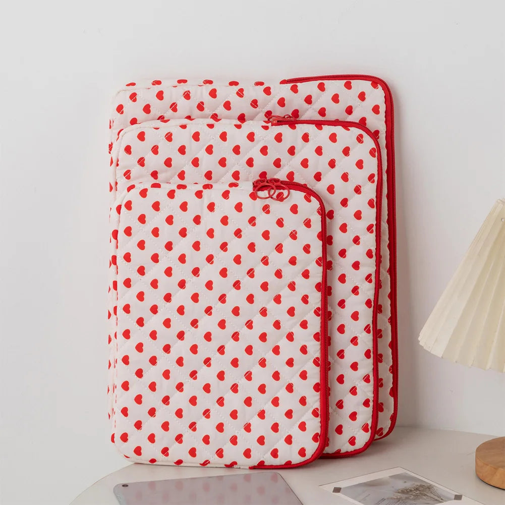 Coquette Floral Laptop Sleeve – 11"/13"/15", Cotton Liner, Carrying Case for Office