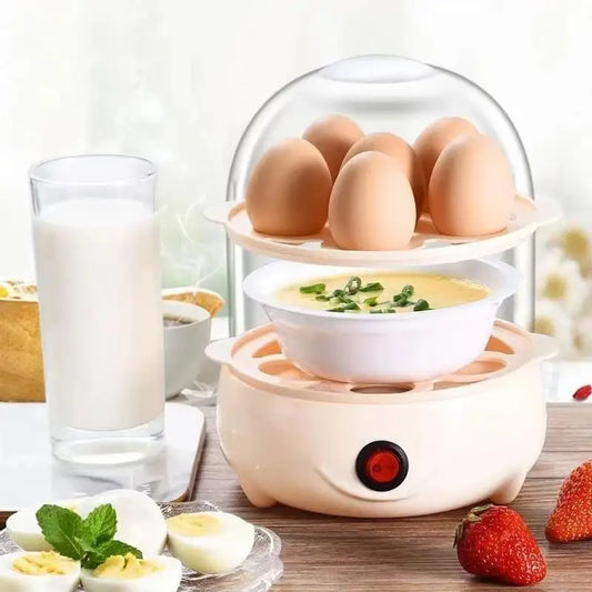 ATMDOG 350W Double Layer Electric Egg Boiler & Steamer – 7+ Eggs, 220V