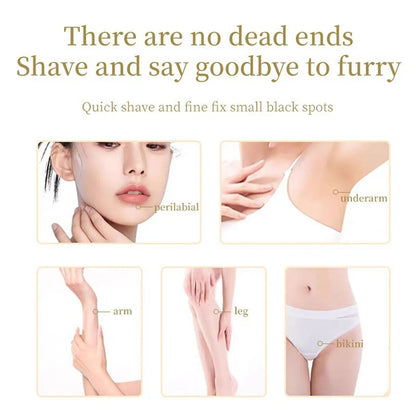 Dual-Head Rechargeable Electric Epilator for Women – Intimate Grooming, Body Hair Removal, Wet & Dry