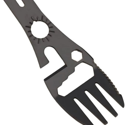 5-in-1 Camping Utensils Set | 316L Stainless Steel Fork, Knife, Spoon & Bottle Opener