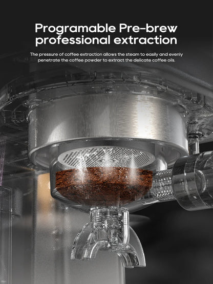 HiBREW H10A 20Bar Semi-Automatic Espresso Machine – 58mm Portafilter, Metal Case