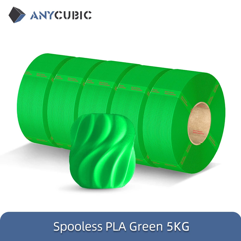 ANYCUBIC 10KG Spooless PLA Filament 1.75mm – Refill for Kobra 3 & S1C