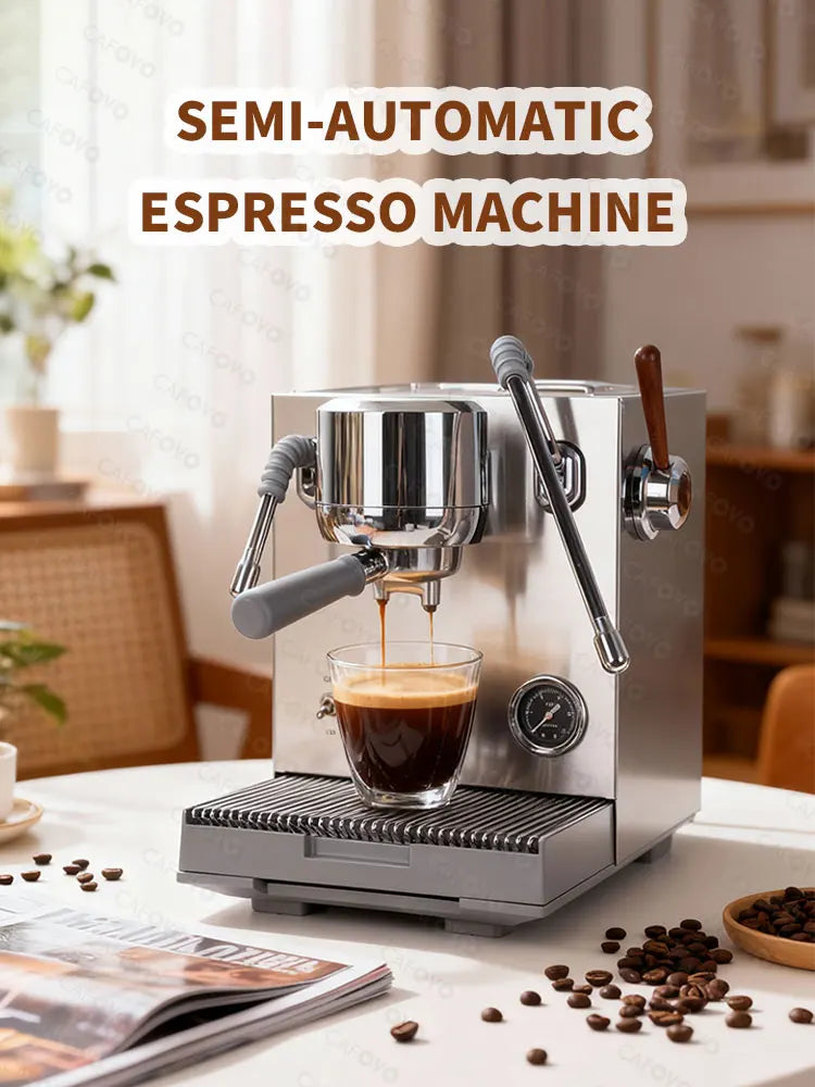 CAFOVO E120 Semi-Automatic Espresso Machine | 20 Bar | Steam Wand | EU 220V