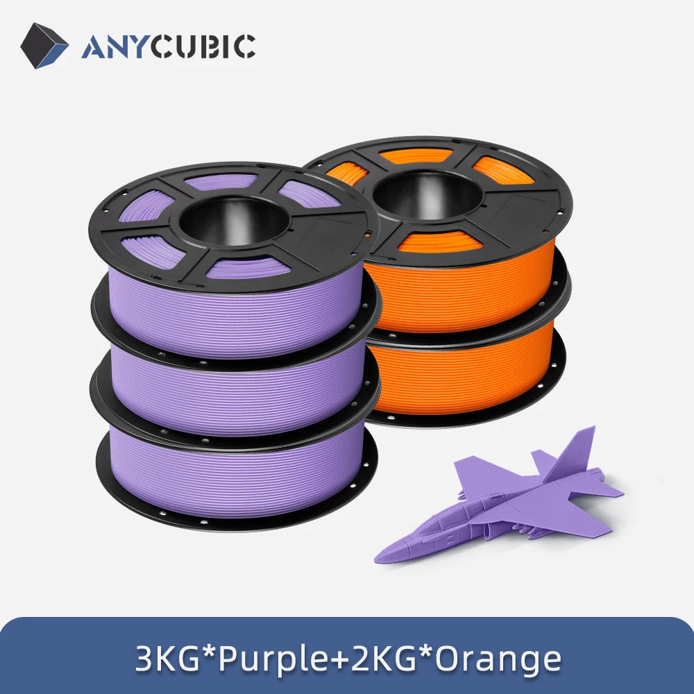 ANYCUBIC PLA 3D Printer Filament – 5KG / 1.75mm, Eco-Friendly, EU & US Warehouse, For Kobra S1C / K3C