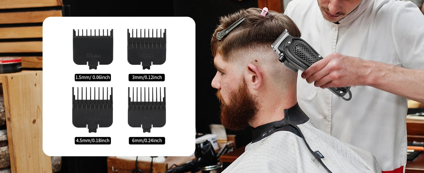 HIENA PRO Cordless Hair Clipper Set | Professional Barber Kit, Electric Foil Shaver & Beard Trimmer Combo