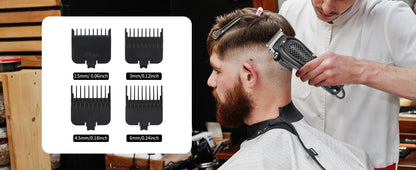 HIENA PRO Cordless Hair Clipper Set | Professional Barber Kit, Electric Foil Shaver & Beard Trimmer Combo