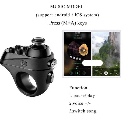Bluetooth Wireless Finger Gaming Mouse – Mini, Rechargeable, 1000 DPI, for Tablet, Phone & PC