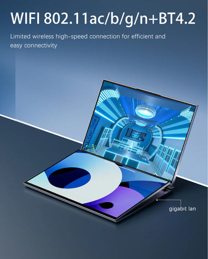 CRELANDER 16" Dual Touch Screen Laptop – Intel Core i7-1260P, 16/32/64GB DDR4, up to 4TB SSD, Windows 11