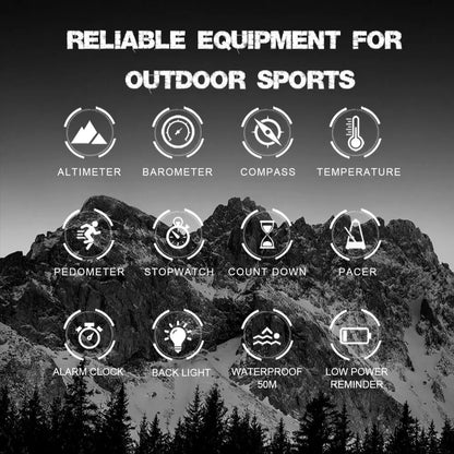 NORTH EDGE Military Smart Watch – Altimeter, Barometer, Thermometer, Compass, 50m Waterproof