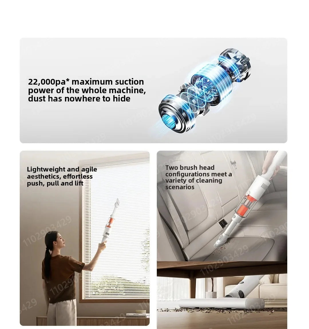 Xiaomi 22000Pa Lightweight Cordless Handheld Vacuum Cleaner