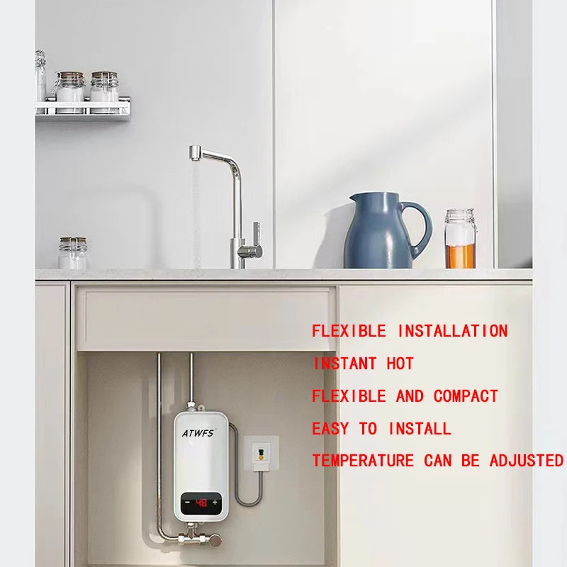 ATWFS Instant Electric Water Heater | Tankless | EU/Spain/Poland Plug
