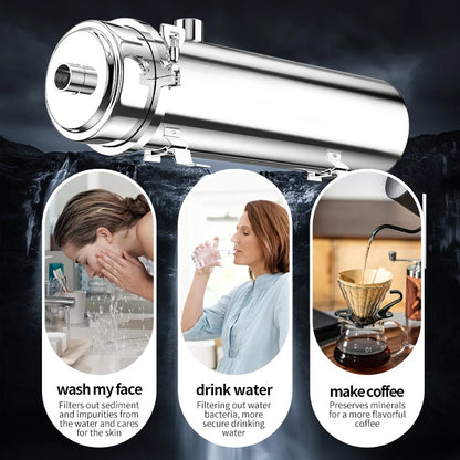 Whole House UF Water Purifier – 0.01μm PVDF Membrane, 1500L Stainless Steel Mineral Filter