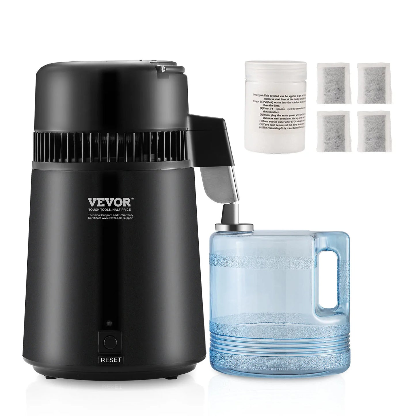 SucceBuy Water Distiller 4L | 750W Countertop Pure Water Purifier