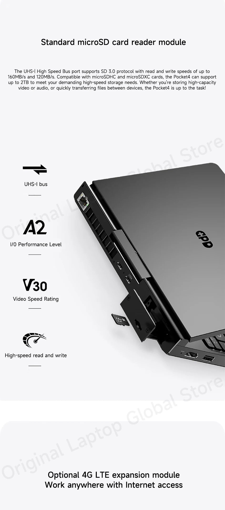 GPD Pocket 4 Mini Laptop – 8.8" 2.5K 144Hz, AMD Ryzen 7 8840U / AI 9 HX 370, Up to 32GB RAM