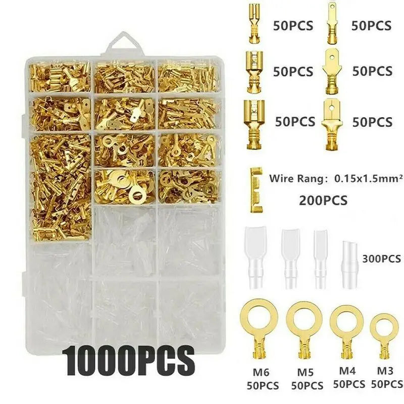 Insulated Spade Connector Kit – Male & Female Crimp Terminals 2.8/6.3mm