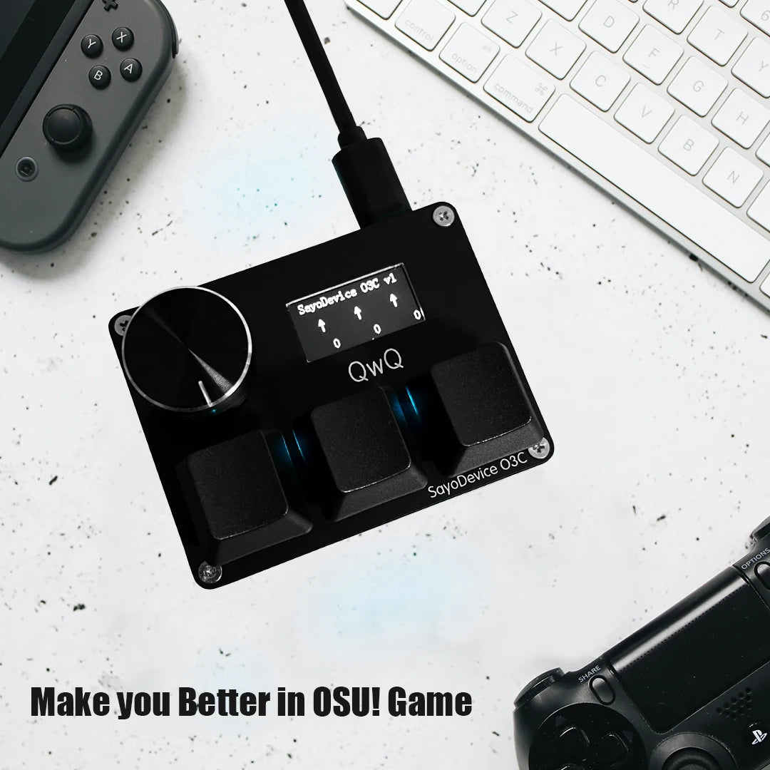 SayoDevice O3C Rapid Trigger Magnetic Switch Keyboard – RGB, Volume Knob, DJMAX/SDVX/Geometry Dash