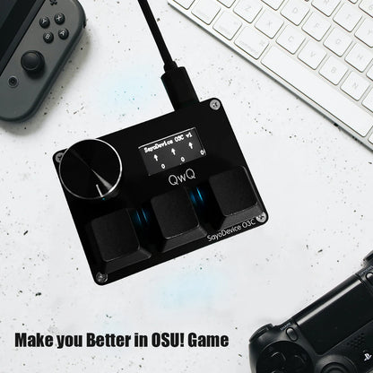 SayoDevice O3C Rapid Trigger Magnetic Switch Keyboard – RGB, Volume Knob, DJMAX/SDVX/Geometry Dash