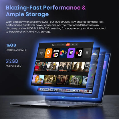 CHUWI FreeBook 13.5" 2-in-1 Laptop — Intel N150, 16GB LPDDR5, 512GB SSD, FHD Touch, WiFi 6, Windows 11