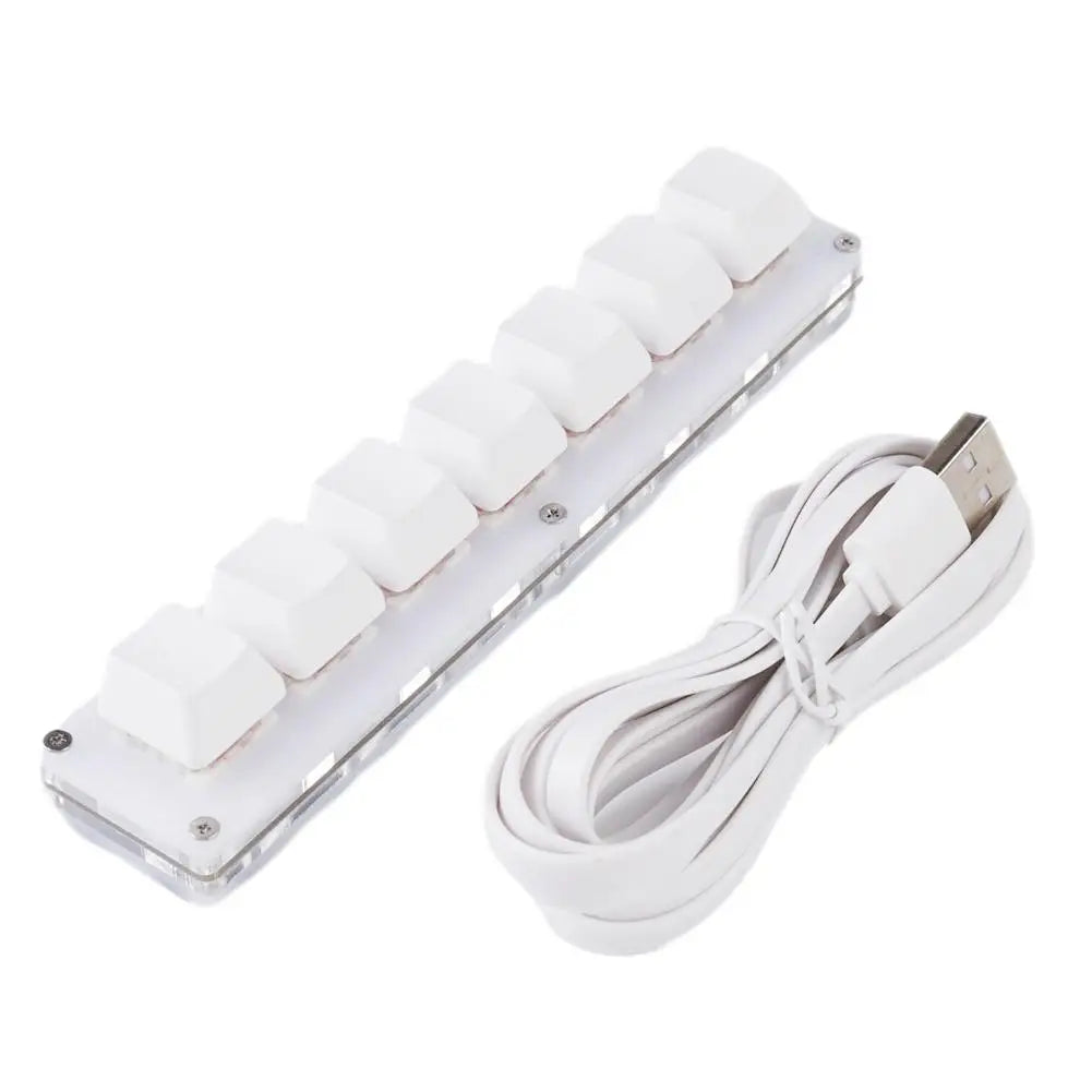Mini 7-Key Programmable Macro Mechanical Keyboard – USB Wired DIY Macropad for Gaming & Work