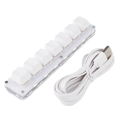 Mini 7-Key Programmable Macro Mechanical Keyboard – USB Wired DIY Macropad for Gaming & Work