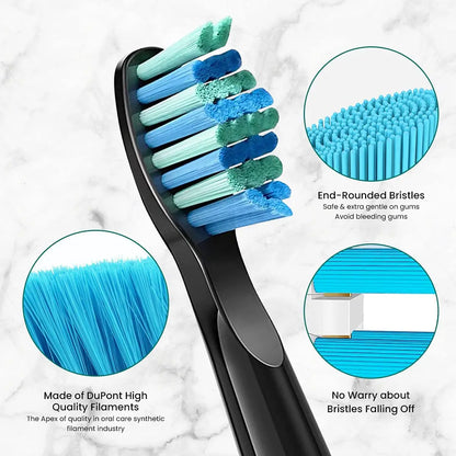 Fairywill Electric Toothbrush Replacement Heads – 5/10/20 Pcs, Teeth Whitening Compatible