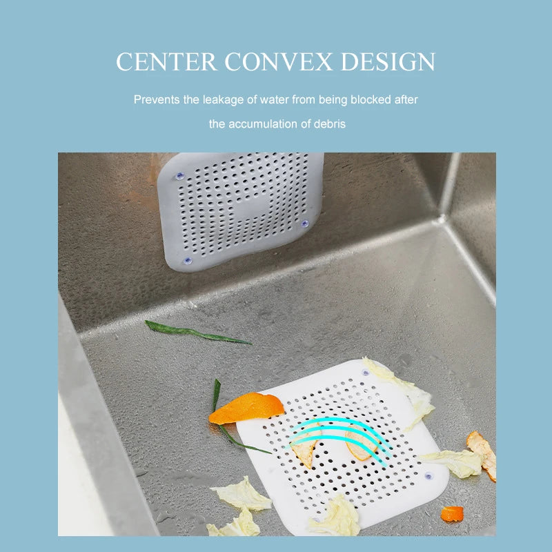 Silicone Sink & Drain Hair Catcher | Shower & Bathtub Filter Screen