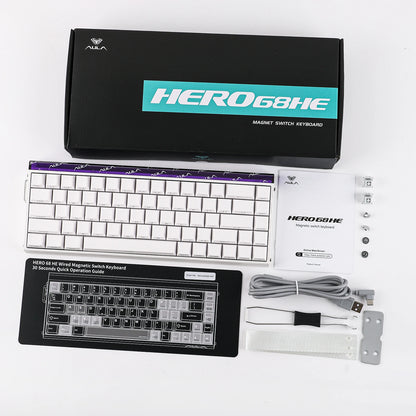 AULA Hero68 HE Magnetic Gaming Keyboard – 65% ANSI, Wired, Hall Effect Switches
