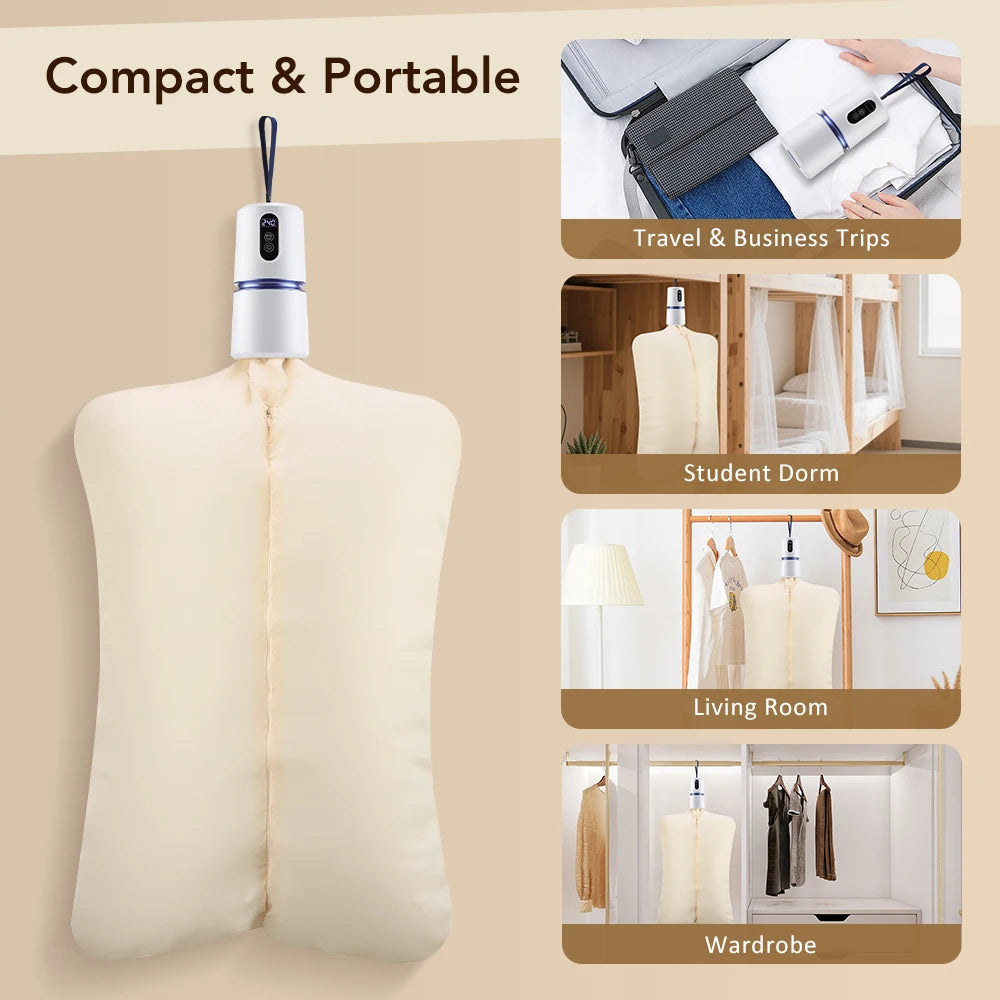 Portable Mini Electric Clothes Dryer – Foldable, Dual Temp, Smart Control, for Shoes, Shirts & Underwear, EU/US