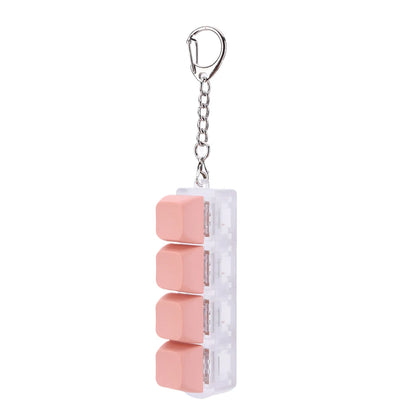 4-Key Mechanical Keyboard Switch Tester – DIY Keycaps, Fidget Toy, Stress Relief Keychain