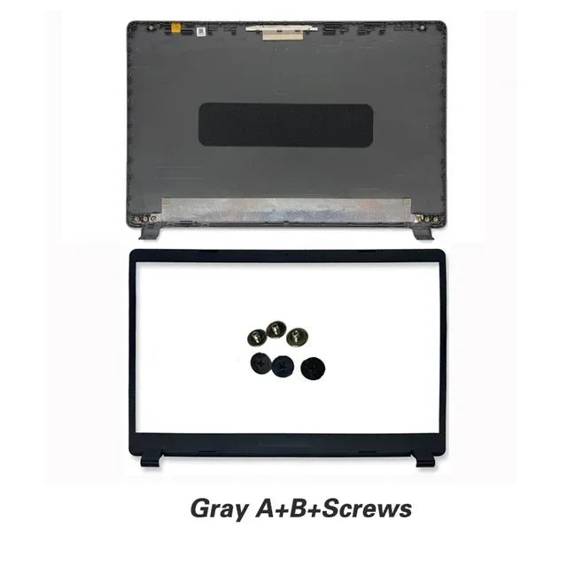 BOMP Laptop Case Parts for Acer Aspire 3 A315-42 A315-54 A315-56 EX215-52 – LCD Cover, Bezel, Hinge (Gray)